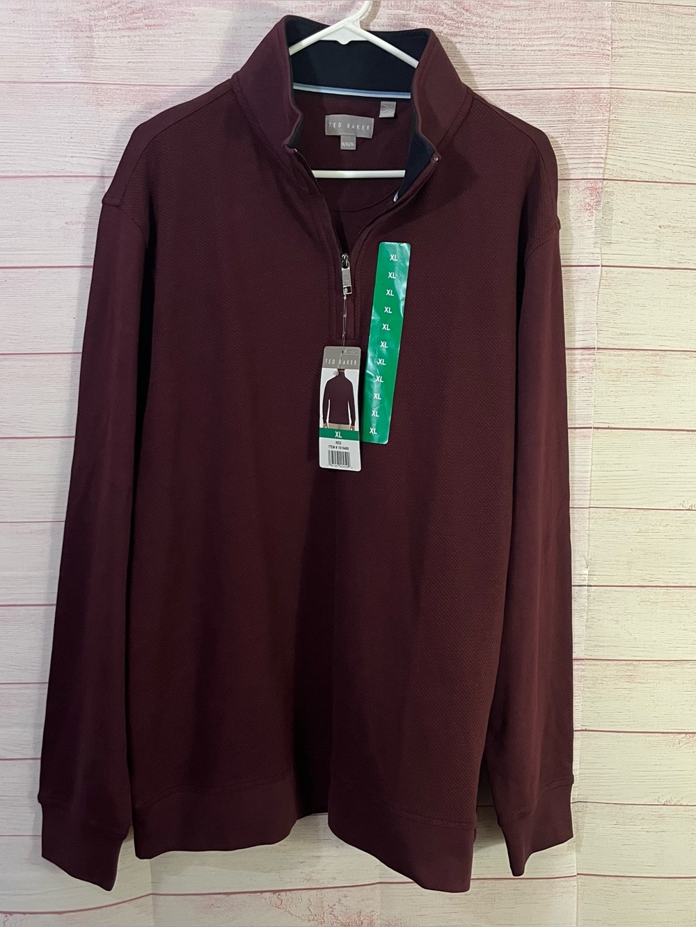 Ted Baker NEW Quarter Zip Long Sleeve Pullover Size XL
